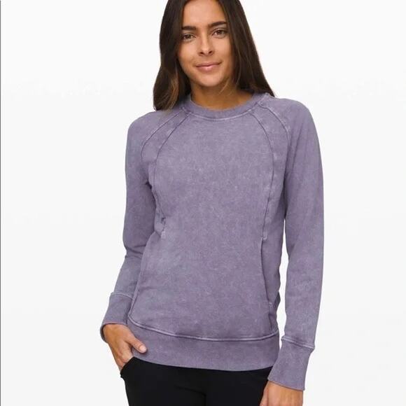 Lululemon Scuba Crew Wash Washed Purple Quartz Sz 4 - Picture 1 of 9